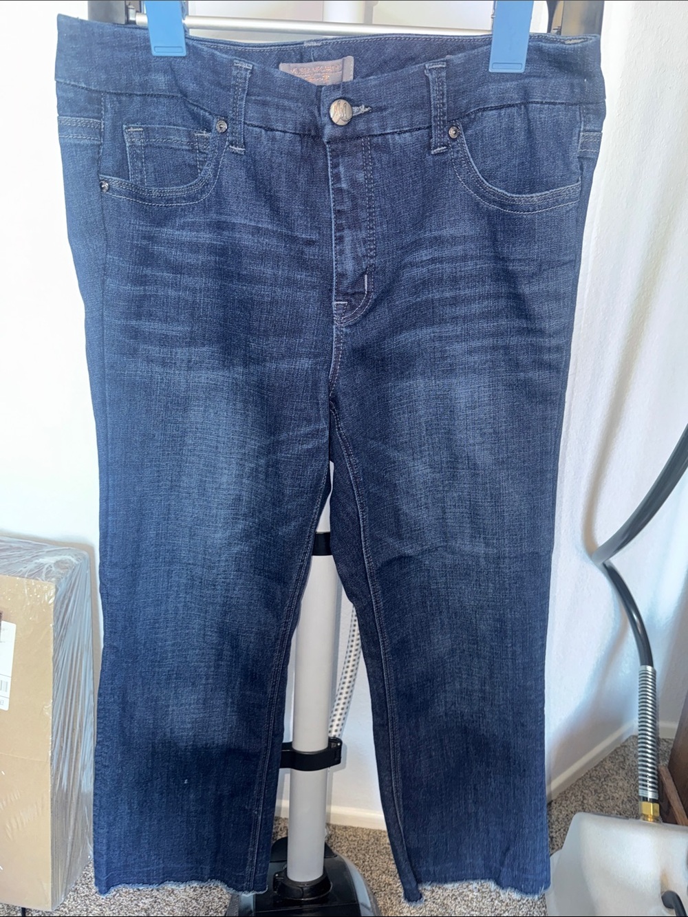 Melissa McCarthy Women’s Straight Jeans in Dark Blue